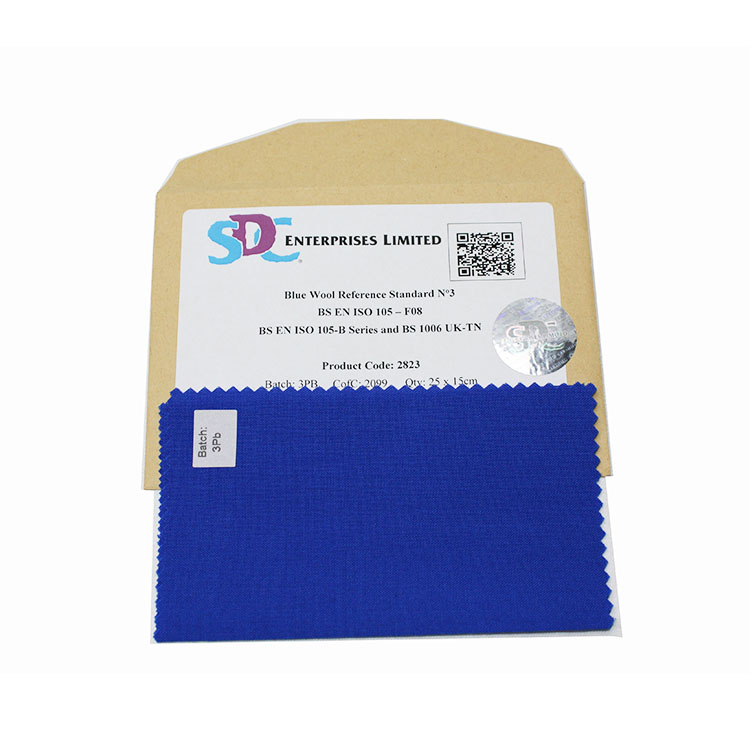 英国SDC #2823 耐光试验蓝羊毛布3号（15cm x 25cm )