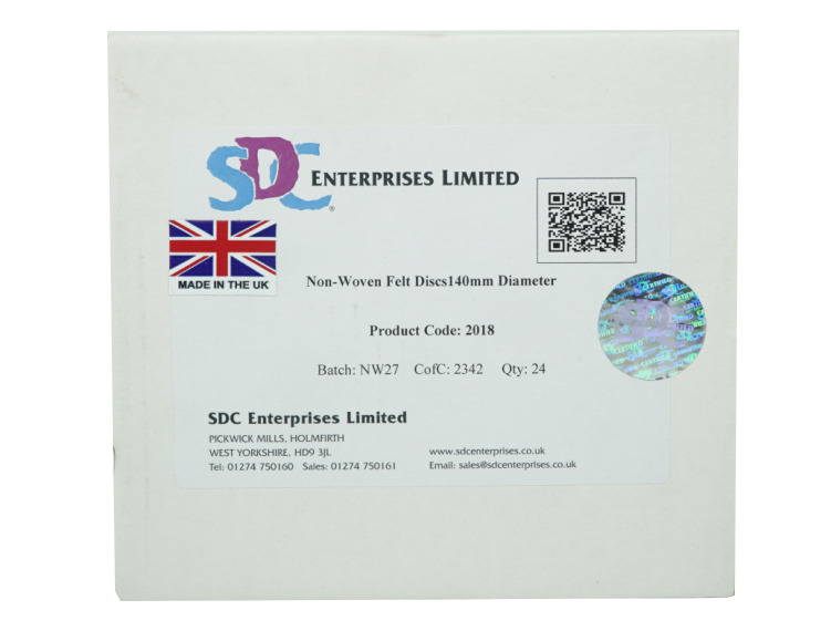 英国SDC #2018 耐磨羊毛非织物衬垫(24块/盒）